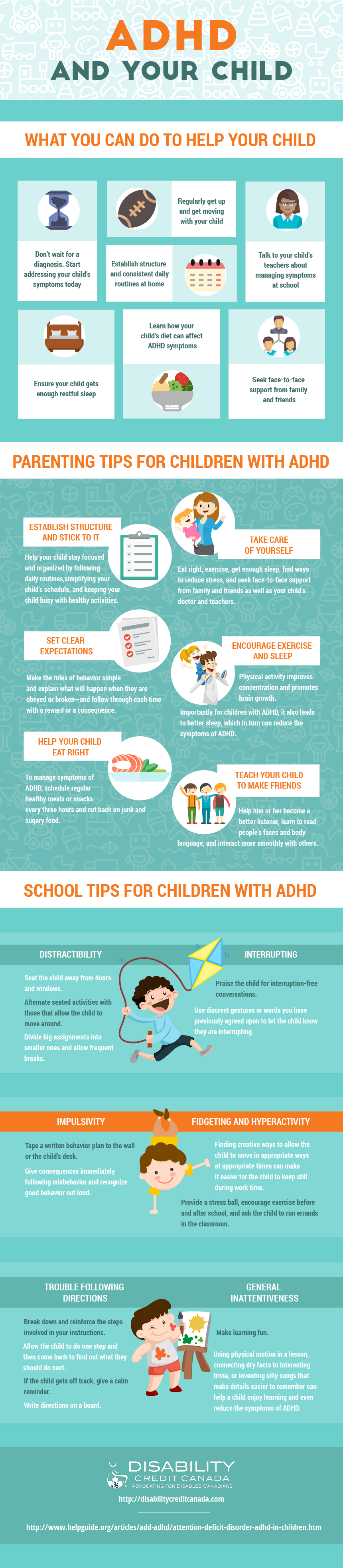 Parenting Tips for Children With ADHD Infographic | ADHD/ADD